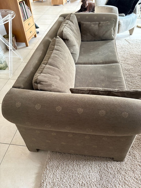 Image 1 of 3-Sitzer-Sofa aus grünem Stoff