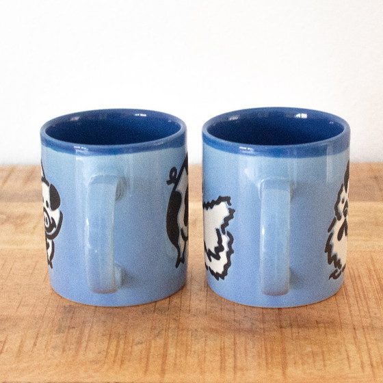 Image 1 of Ensemble de tasses vintage des années 90 avec des animaux de la ferme, Just Mugs Angleterre
