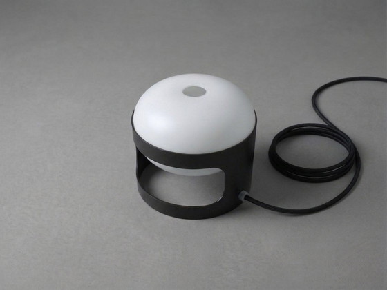 Vintage Kartell KD28 table lamp, Joe Colombo, Space Age, 1967, Plastic, Black, Modern (photo 3 of 6)