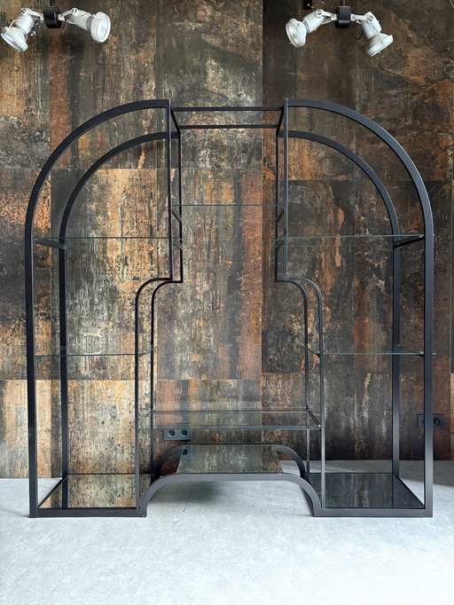 Vintage design vitrine kast/roomdivider