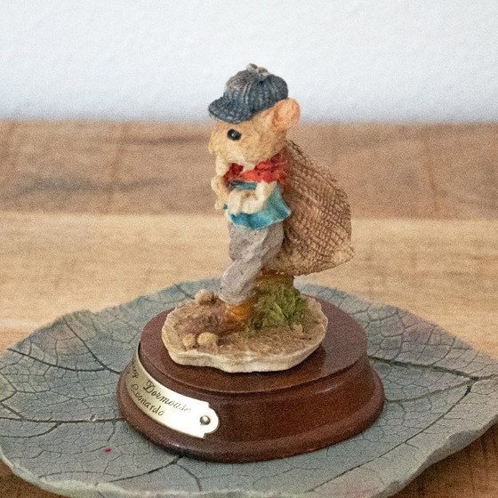 Image 1 of Figurine de loir Humphrey vintage de 1989 par Leonardo, souris du village Little Nook