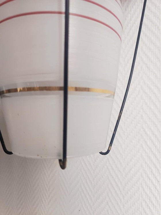 Image 1 of Lampada a sospensione vintage in vetro e plexiglas, anni '60