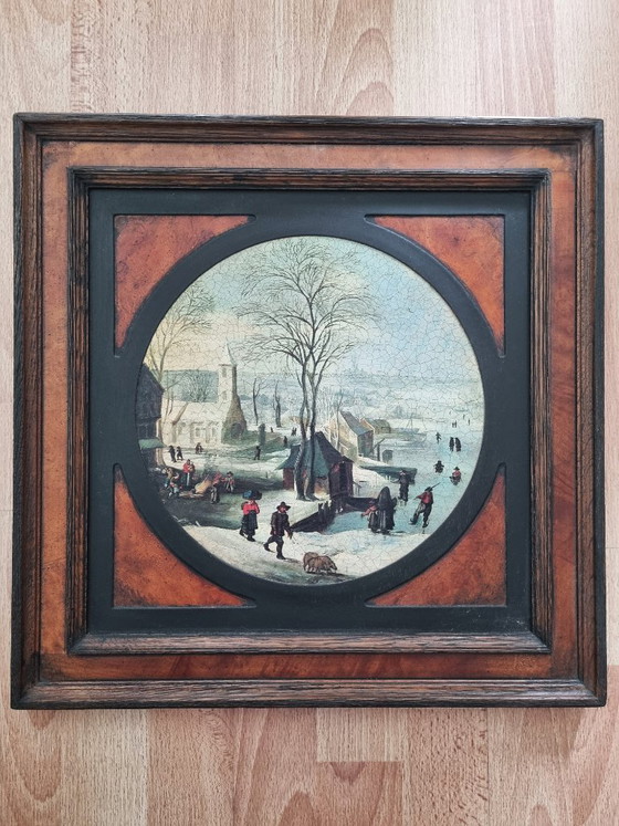 Set of 4 Wall Pictures: The Four Seasons (after Joos de Momper) – Decorative Objects, Wood (photo 5 of 9)