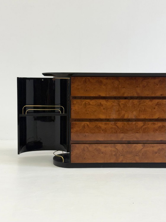 Vintage Ladekast Van Voltan Van Gelakt Wortelhout Met Bar – Ladekasten, Wood (photo 8 of 10)