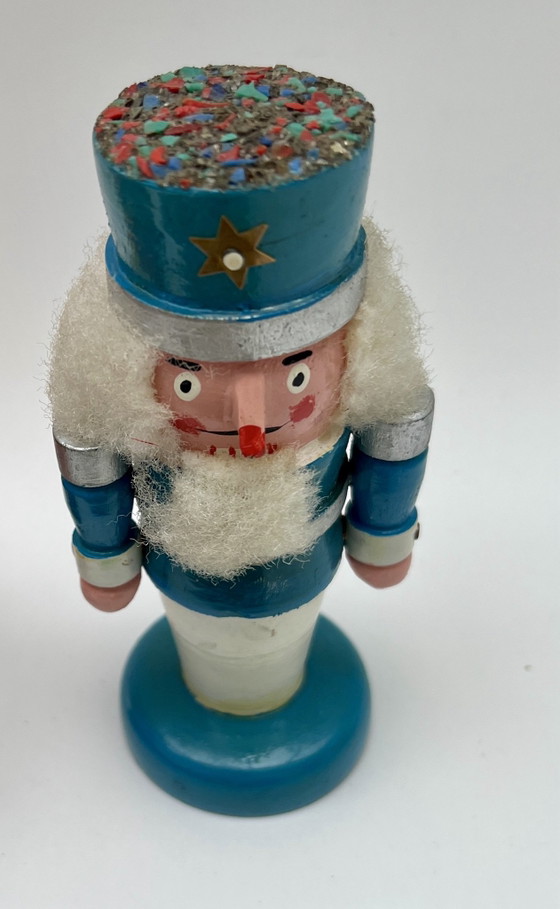 Decorazioni natalizie vintage in legno, Addobbi per albero, Omino che fuma e Schiaccianoci, Oggetti decorativi (foto 3 di 15)
