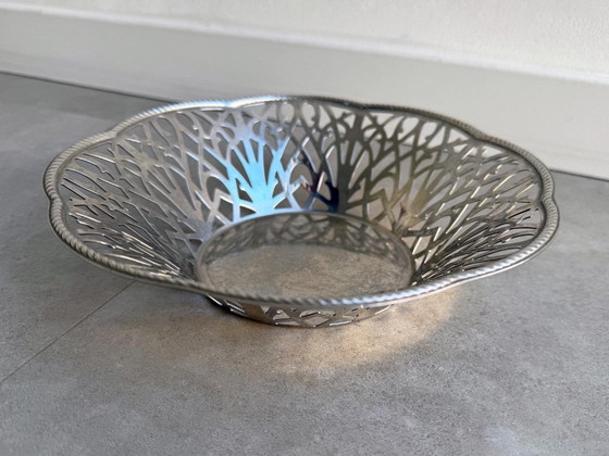 1x Classic Vintage Alessi Basket / Bowl – Metal, rvs (photo 2 of 6)