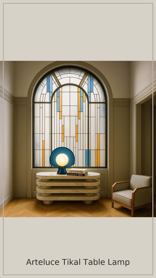 Arteluce model Tikal Italian design table lamp 1980 P. G. Ramella