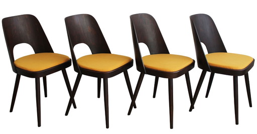Ensemble de quatre chaises de salle à manger par Oswald Haerdtl