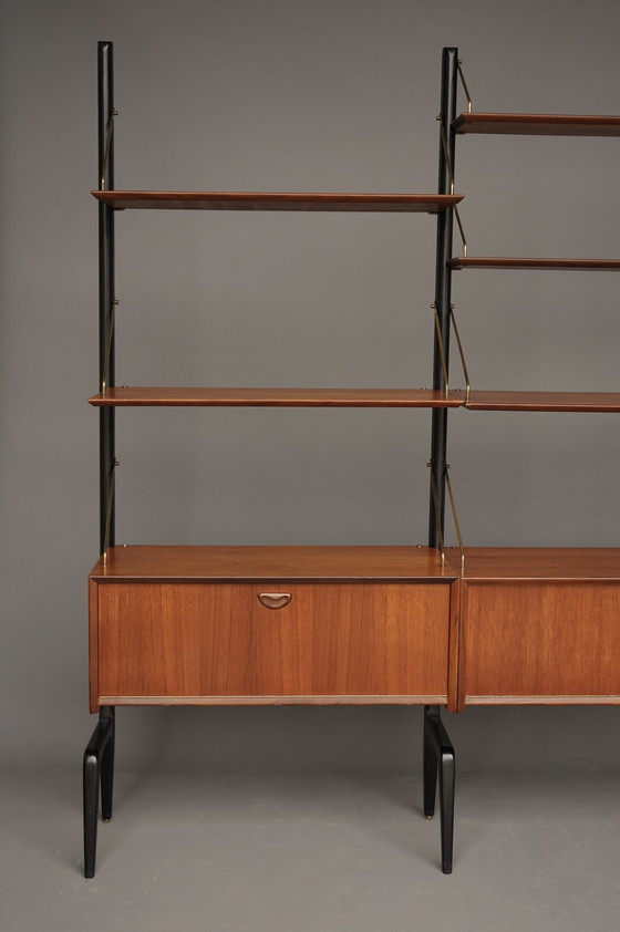 Image 1 of Mid-Century Freestanding Wall System by Louis van Teeffelen for WéBé, 1950s