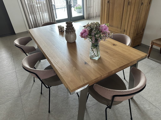 1x table de salle à manger, 6x chaise de salle à manger
