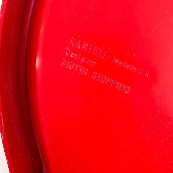 Image 1 of Red Side Table by Giotto Stoppino for Kartell, 1970s