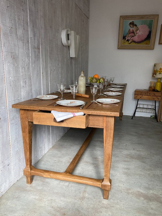 Large antique farmhouse table 244x82cm – Dining tables, Wood (photo 4 of 12)