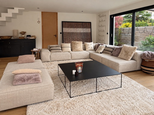 Divano Living Divani NEWALL – Piero Lissoni – 5 moduli + 2 pouf