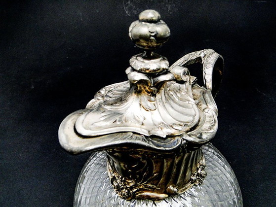 Wijnkan in art nouveau-stijl uit de 20e eeuw, afkomstig van WMF, Duitsland, jaren 1890. – Glazen & Karaffen (photo 8 of 15)