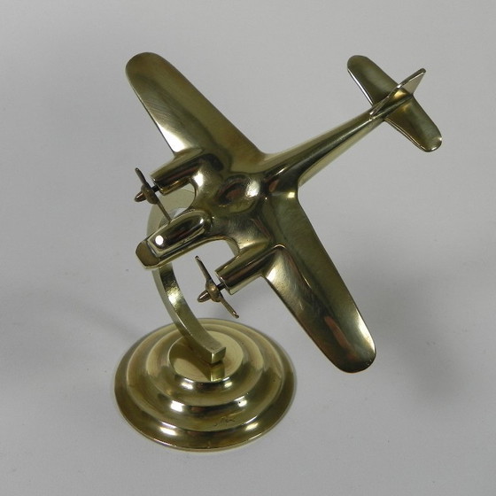 Image 1 of Messingmodell eines Mosquito-Flugzeugs, 1960er Jahre