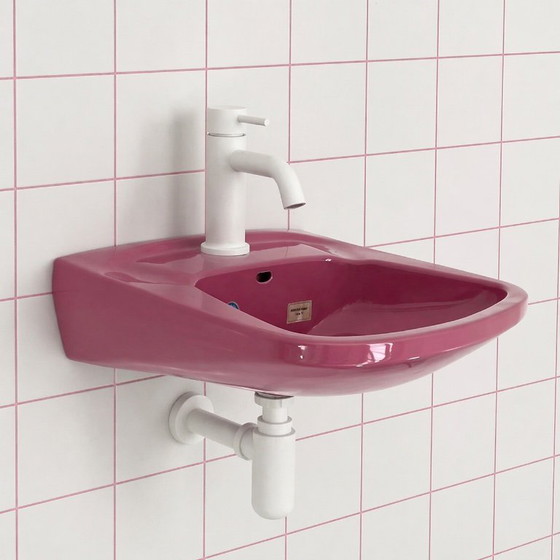 Image 1 of Lavabo rosa vintage di Keramag Keravit, anni '80