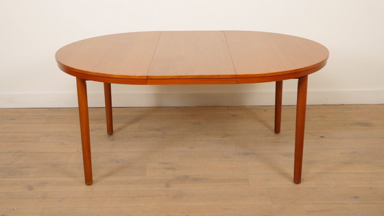 Image 1 of Vintage ronde eettafel | Teak | Uitschuifbaar | 120 – 210 cm