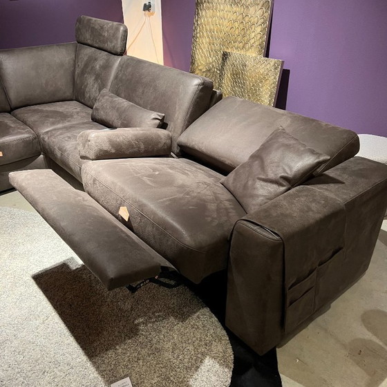 Image 1 of Sofá esquinero Muscolo con función relax en micropiel Dakota