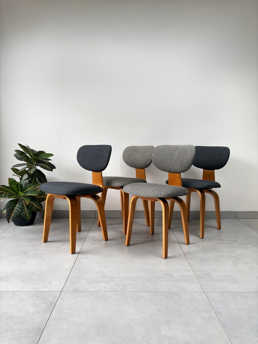 Set Vintage Pastoe SB03 Dining Chairs