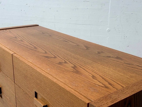 Mid-century oak sideboard in brutalist style, 1960s – Wood (photo 8 of 12)