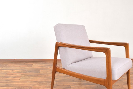 Mid-Century Swedish Teak Lounge Chair by Alf Svensson for Dux, 1960s. – Armchairs, Textile, Wood (photo 7 of 10)