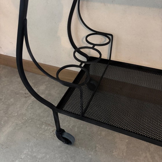 Image 1 of Desserte noire en tôle perforée