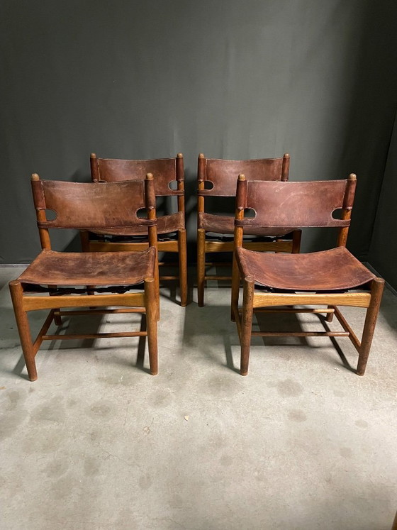 Image 1 of 4 BØRGE MOGENSEN 'SPANISH' DINING CHAIRS FOR FREDERICIA, 1960