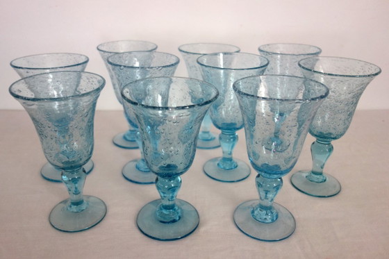 10 Stielgläser aus der BIOT-Glasmanufaktur, mundgeblasenes Glas – Gläser & Karaffe (photo 5 of 13)