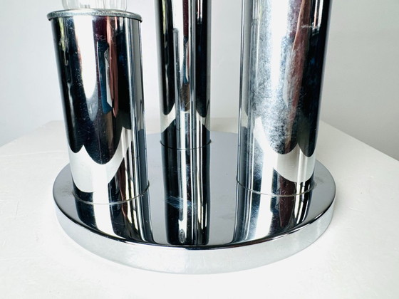 Lampe de table tubulaire chromée modèle V3300/03 par Hustadt Leuchten, Allemagne, années 1970 – polished steel (photo 5 of 6)