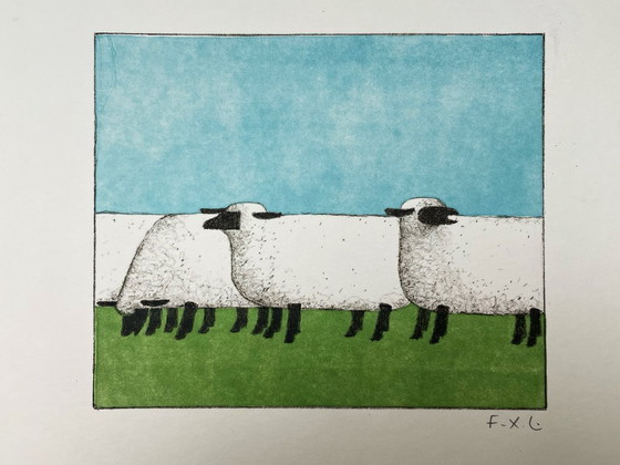 Image 1 of François-Xavier Lalanne, Sheeps (Les Moutons), zeldzame originele druk, 2004