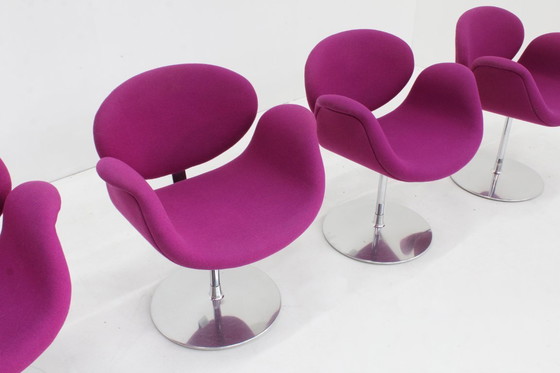 Image 1 of Set van 4 Artifort Little Tulip eetkamer stoelen van Pierre Paulin 
