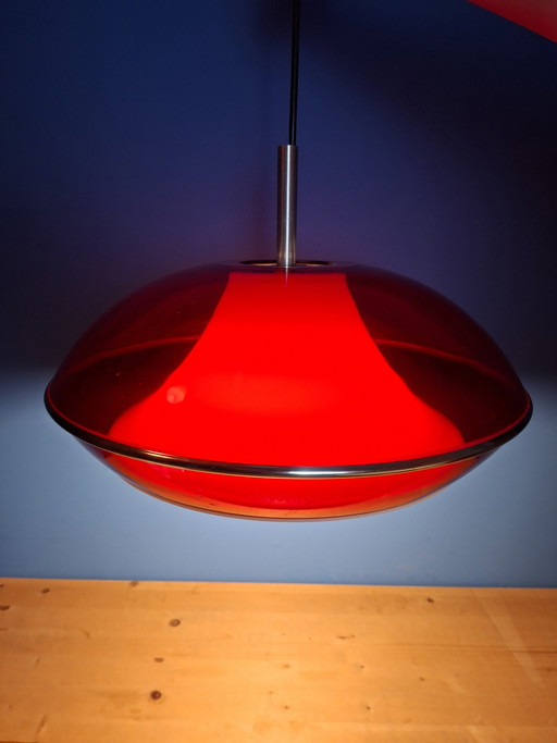 Large vintage space age pendant lamp Massive