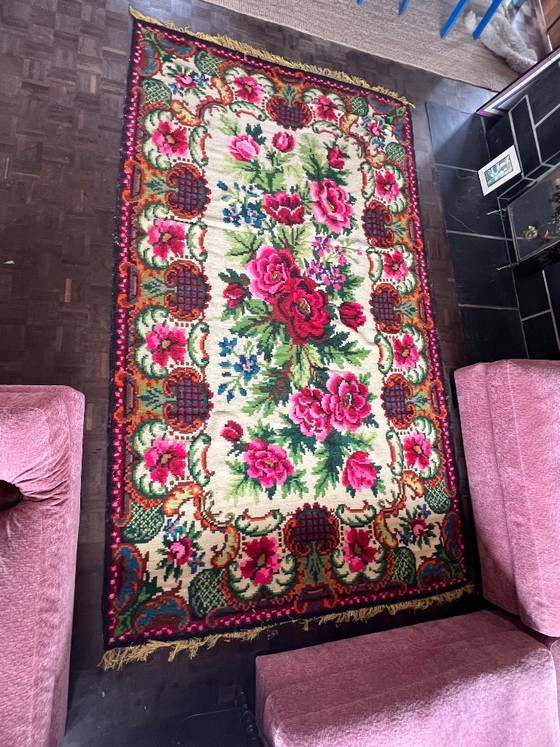 Image 1 of Alfombra kilim de rosas