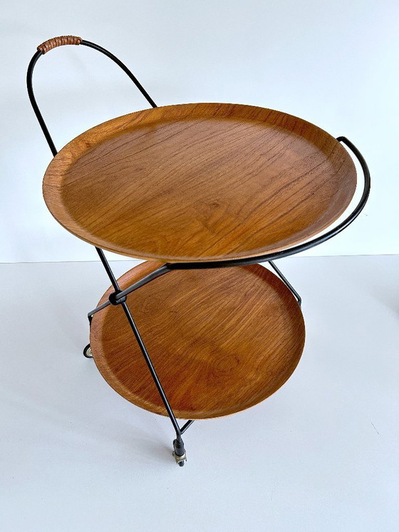 Image 1 of Vintage Scandinavian Serving  Cart Trolley
