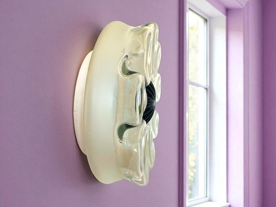 Image 1 of Plafón o aplique flor de cristal