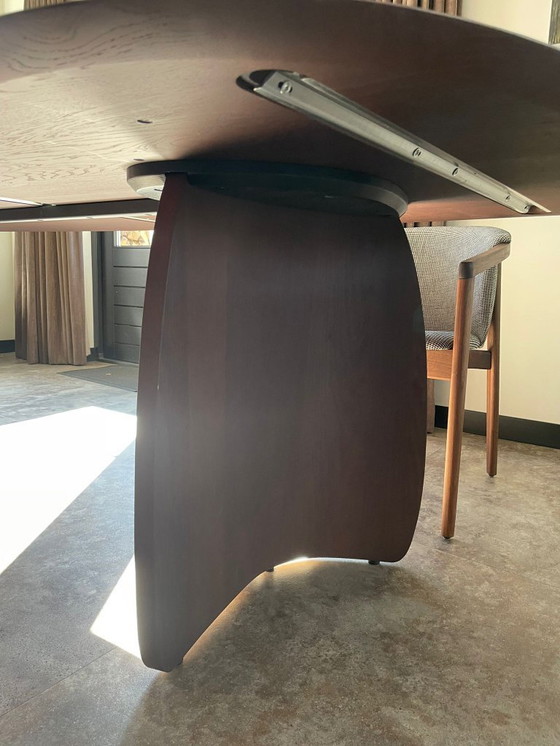 Image 1 of Mobitec Dolmen dining table 270 x 120 cm -organic- solid oak Walnut look matte