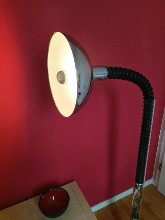 Image 1 of Chromen lamp uit het midden van de 20e eeuw