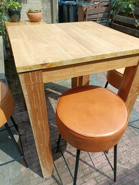 Image 1 of Hardwood standing table