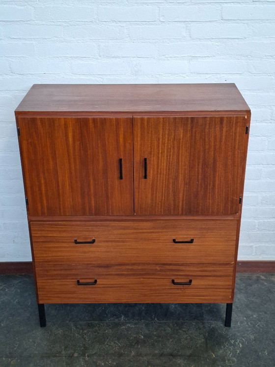 Image 1 of Vintage teakhouten opbergkastje van Simpla Lux