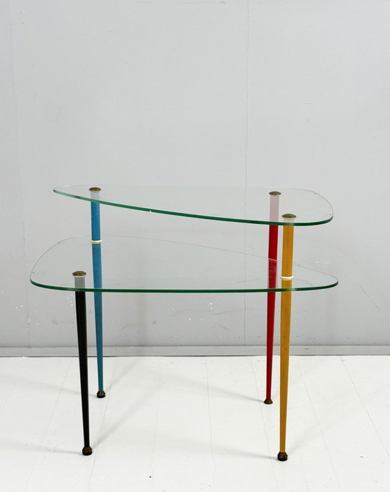 Image 1 of Side table by Edoardo Paoli, model: Arlecchino for Vitrex, Milan/Italy, 1950s