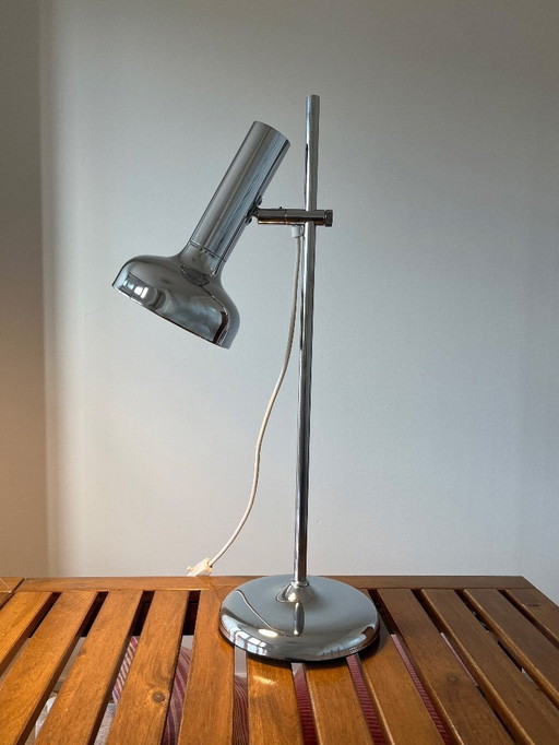 Chrome Table or Desk Lamp by Sölken Leuchten 1970s