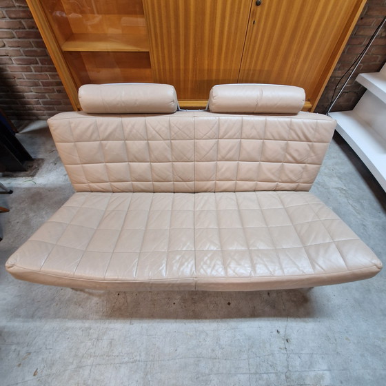 Image 1 of Leolux Volare Zweisitzer Sofa Creme Ledersofa Designersofa