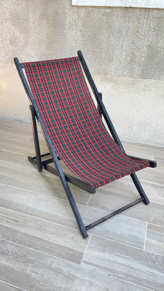 Vintage Canvas Folding Sun Lounger – Sunbed (photo 5 of 35)