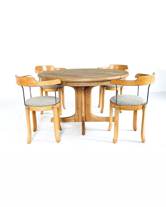Image 1 of Vintage Extendable Oak Dining Table '60s