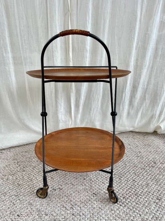 Mid Century Teak Bar Cart or Coffee Table by ISA, S. P. Bergamo, Italy, Danish Design – ISA, Bergamo (photo 5 of 13)