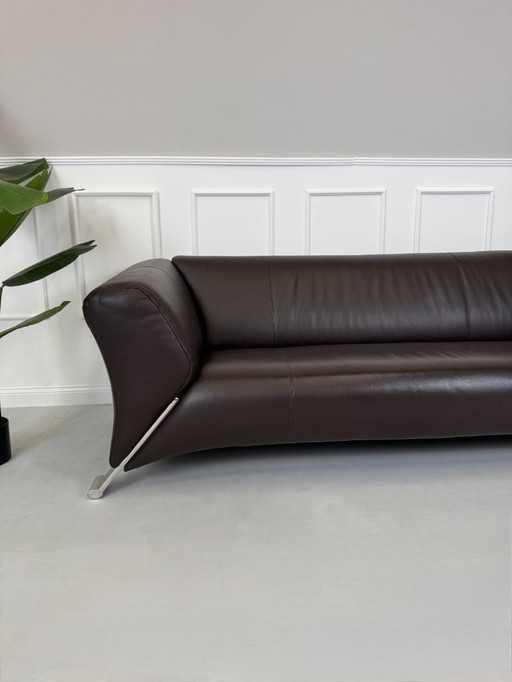 Rolf Benz 322 Cuir Marron Designer Canapé