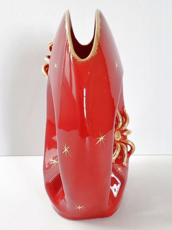 Image 1 of Vintage 1950s Star Sun Spider Ceramic Vase, 1950s, 50s, Vallauris, 1950s