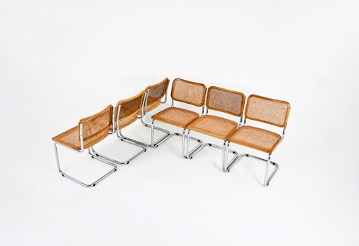 Set of 6 Dining Chairs Style B32 by Marcel Breuer