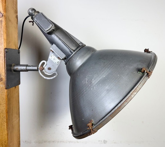 Image 1 of Large Vintage Industrial Aluminium Factory Wall Spotlight, 1970s