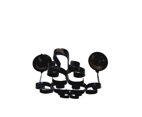 Image 1 of Portacandele doppio vintage, in ghisa, da appendere alla parete